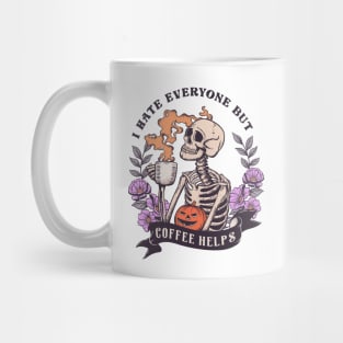 "Coffee Helps" Funny Skeleton Mug